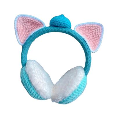 China Handmade crocheted keep warm earmuffs for kids crochet creative earmuffs XW2016 for sale