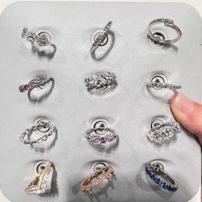 China Romantic Designer Luxury Charms For Jewelry Making 925 Sterling Silver Fine Jewelry Rings For Daily Wear Wedding Memorial Day for sale