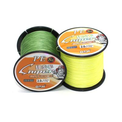 China High Strength Customizable Logo Color Multifilament 8 Strand Braided Fishing Line On 0.23 Mm 500m for sale