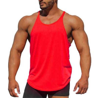 China Multi Colors Men Vest Multi Colors Workout Tank Top Anti-Shrink Workout Tops 95% Cotton 5% Spandex Muscle Deep Cut Mens Gym Breathable Tank Tops for sale