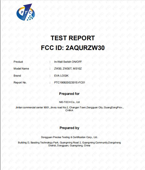 FCC - Nie-Tech Co., Ltd.