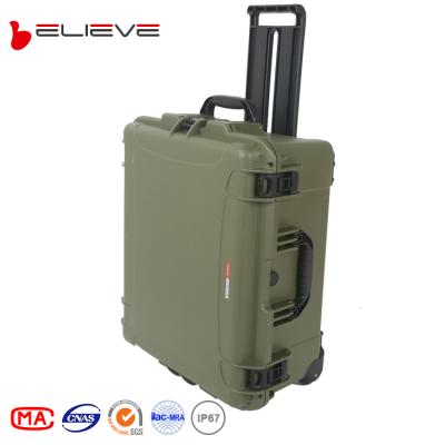 China Waterproof shockproof dustproof military green equipment plastic hard case for carrying tool protection for sale