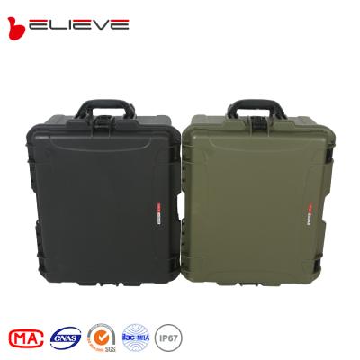 China Waterproof Shockproof Dustproof Hard Toolbox Plastic Equipment Case Carrying Plastic Military Equipment Suitcase for sale