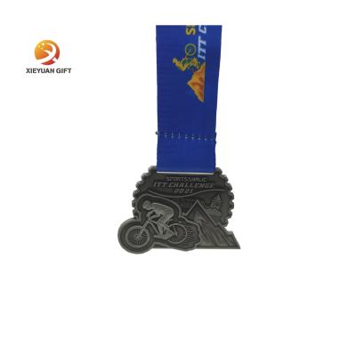 China Factory Wholesale Metal Souvenir Of America Cheap Rounded Award Copper Sports Medal for sale