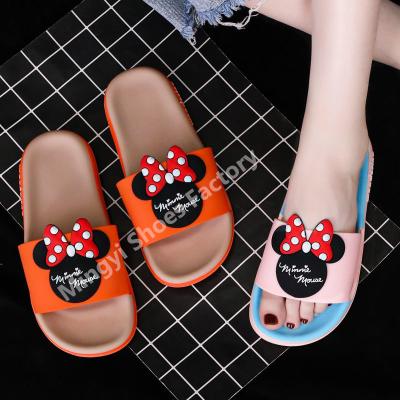 China Light Summer Bathroom Beach Woman Cute Soft Home Slips Indoor Women's Cartoon Mouse Slippers for sale