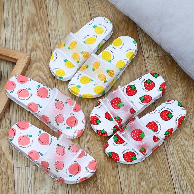 China Lightweight Cheap Indoor Unisex Women's Slippers Indoor Home Shoes Fruit Cartoon Strawberry Lemon Peach Slippers for sale