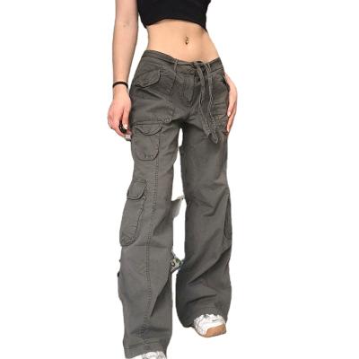 China QUICK DRY Ladies Cargo Pants With Pocket Hip Hop Street Style Pants For Women for sale