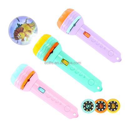 China Lovely Hot Selling Eco-friendly Material Toy Cartoon Lighting Flashlight Projector Torch Educational Toy For Baby Sleeping for sale