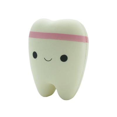 China Kawaii Cute Tooth Scented Squishies Slow Rising Toys Cartoon Tooth Squishy Squishy Toy WJ0109 for sale