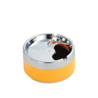 China High Quality 410 Stainless Steel Colorful Plating Ashtray Double Left Vacuum Ashtray for sale