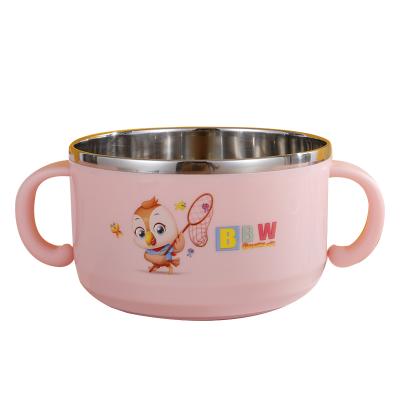 China Viable Made In China 304 Stainless Steel Children's Double Ear Deep Bowl for sale