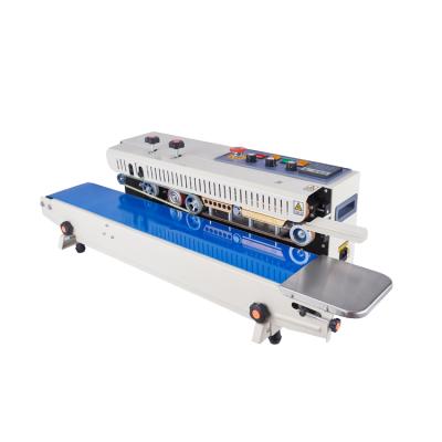 China FR-1000 food horizontal ink wheel continuous band sealer machine, band sealing machine for plastic bag for sale