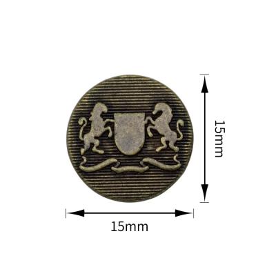 China Best Quality Nickel Free Classic Horse Logo Western Metal Button For Garment for sale