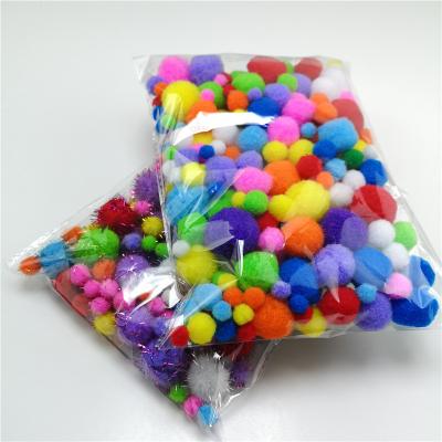 China Educational Craft Pompom Balls DIY Toy Set Party Decorations 10-30mm DIY For Decoration Handmade Dress Up Accessories for sale