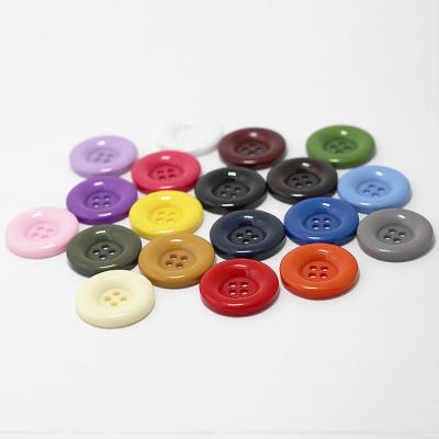 China New Dry Cleaning Resin 2 Hole Button Fancy Candy Color Dyeing New 2/4 Hole Sewing Round Resin Button Sewing Resin Button for sale