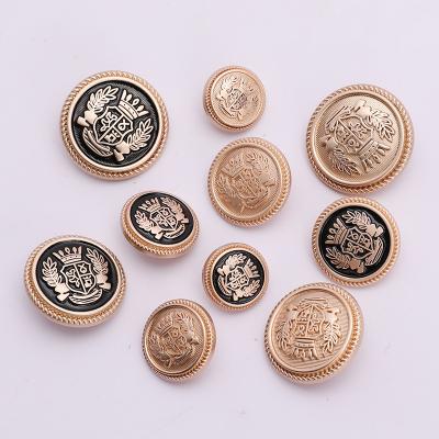 China Dry Cleaning Gold Leg Button Round Shape Retro Hand Sew Coat Jacket Metal Gold Button Zinc Alloy Leg Buttons for sale