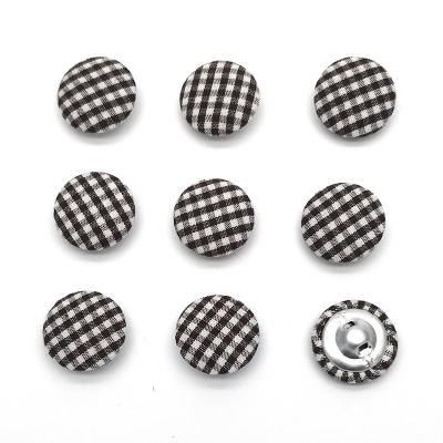 China Other Colored Durable Lattice Craft 20mm Stock Custom Sewing Pattern Checked Clothes Accessories Plastic Button for sale