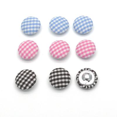 China Other Custom Colored Jeans Button 30mm Lattice Pattern In Stock Custom Checked Sewing For Clothes Accessories Plastic Resin Button for sale