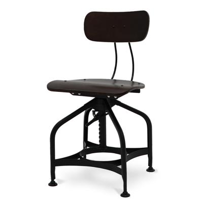 China 360 Degree Swivel Factory Height Adjustable BarStools Swivel With Backrest Style Industrial Metal Toledo Bar Stools For Home Bar for sale