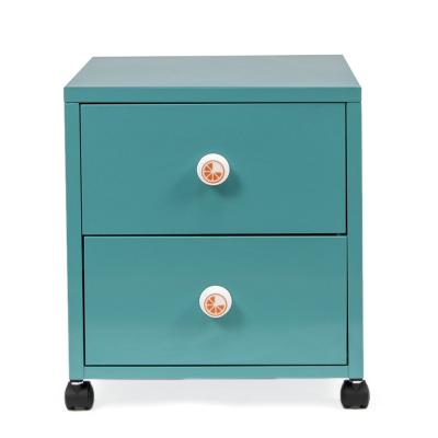 China exterior & Modern Style 2 Drawer Chest Indoor Use Rolling Steel Nightstands File Cabinet For Bedroom Living Room for sale