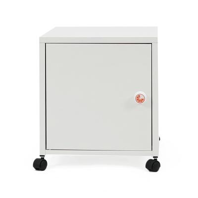 China exterior & Indoor Use Storage Steel Chest Mobile Rolling File Cabinet For Home Office Small Cube Cabinet With 1 Door for sale