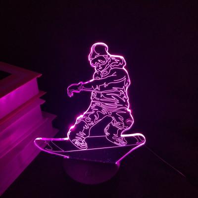 China Modern Customize Kanone 3D Model Promotional Anime Gift Desk Night Light Acrylic Smart Message Board for sale