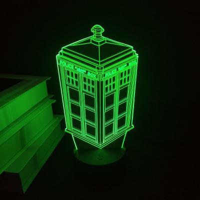 China Modern Acrylic 3D Led To Custom Design Touch Night Light Table Bedside Lamps Advertising Landmark for sale