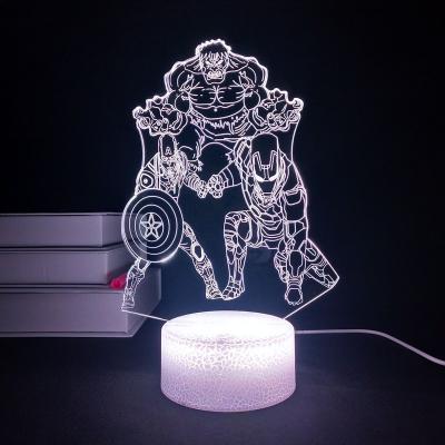 China Custom 3D Modern Acrylic Night Light Factory Anime Cartoon LED Birthday Christmas Creative Gift for sale