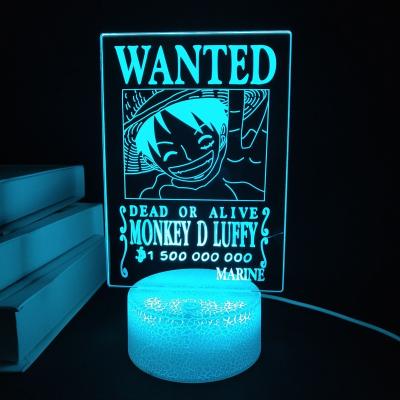 China Small Modern Smart LED Table Bedside Anime Cartoon Shape Custom Acrylic Lamp RGB Color for sale