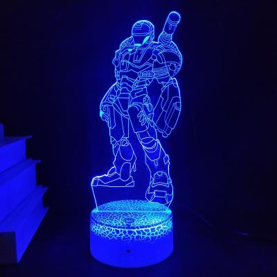 China Factory Directly LED Modern Custom Acrylic Anime Bed Lamp Comic Remote Rechargeable RGB Pattern Light for sale