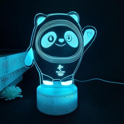 China Hot-selling Modern Multiple ColorsCustom Home Decoration Cute Panda Night Light From Amazon For Kids Gift for sale