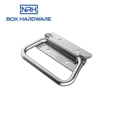 China NRH 42(3) Series Traditional Toolbox Flight Case Wooden Box Tool Box Pull Handle With Rubber Protector for sale