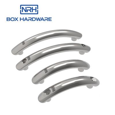 China Modern Stainless Steel Handle NRH 46 Furniture Box Case Carry Container Sharp Arc Square Screw Fix Pull for sale