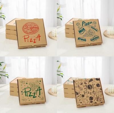 China Customized Paper Food Grade Packaging Oilproof Pizza Packaging Box 24x24x4.5cm for sale