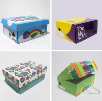 China Matt Lamination Shoe Cardboard Box Custom Logo rectangle Shape ODM for sale