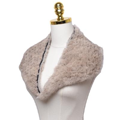 China Custom Animal Fur Trim Double Sided Garment Accessories Animal Hand - Real Mink Fur Collar Woven For Garment for sale