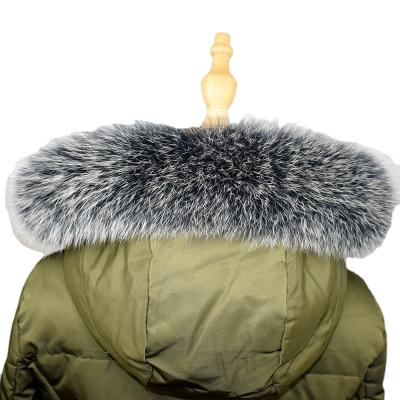 China Long Natural Fox Fur Collar for Hood Fox Fur Collar Scarf for sale