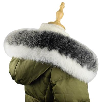 China Luxury Natural Fox Fur Collar for Hood Real Fur Collar Scarf for sale