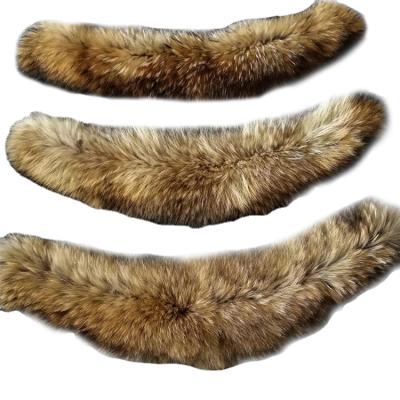 China Real Luxury Natural Raccoon Fur Collar For Men Plus Size Winter Fashion for sale