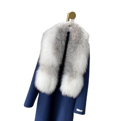 China Fox Fur Scarf Winter Fashion Luxury Natural Fox Fur Scarf Large Whole Fox Fur Collar for sale