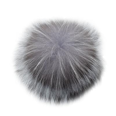 China Soft Custom Real Fox Fur Pompoms With Instant Large Size Real Fox Fur Flip For Beanies Hat for sale