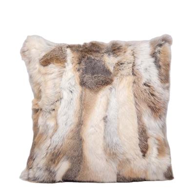 China Anti-pilling Genuine Rabbit Fur Pillow Case for sale