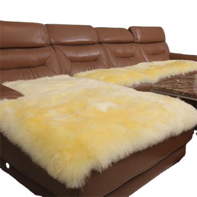 China Cushioned Natural Sheepskin Sofa Cushion for sale