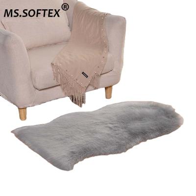 China Sheepskin Plush Artificial Fur Cushioned Rug for sale