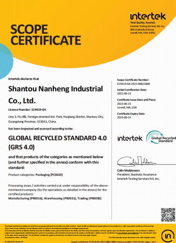 GRS - Shantou Nanheng Industrial Co., Ltd.