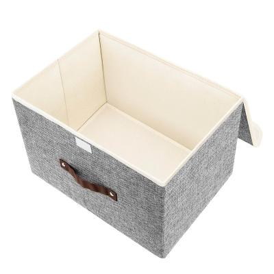 China Hotsale Sustainable Multifunctional Fabric Custom Storage Box Trash Cans With Lids for sale