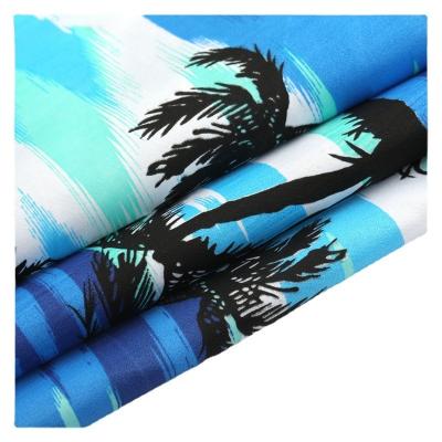 China New QUICK DRY stain Europe and America 85gsm polyester twill print peach skin fabric for men's swimwear for sale