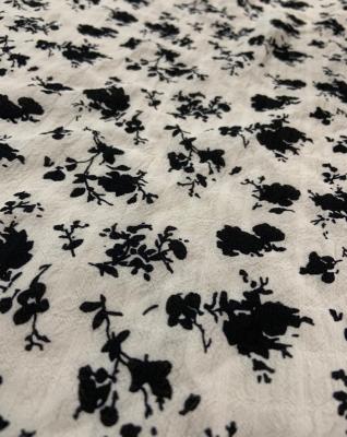 China 2022 spring/summer new dark polyester fabric QUICK DRY floral printed shirt chiffon fabric women's and children's wear fabric for sale