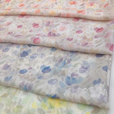 China QUICK DRY spring and summer new all polyester cut flower printing fabric for dresses shirts for sale