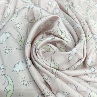 China QUICK DRY Polyester Fabric Printing Basic Stretch Satin Pajama Fabric Digital Processing Printing for sale